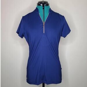 NWT EP New York UPF50 blue pink golf shirt - small